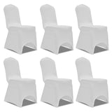 Couverture de chaise vidaxl extensible blanc (6 pièces)