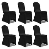 Couverture de chaise vidaxl stretch noir (6 pièces)