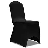 Couverture de chaise vidaxl stretch noir (6 pièces)