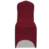 Couverture de chaise vidaxl stretch bordeaux rouge (6 pièces)