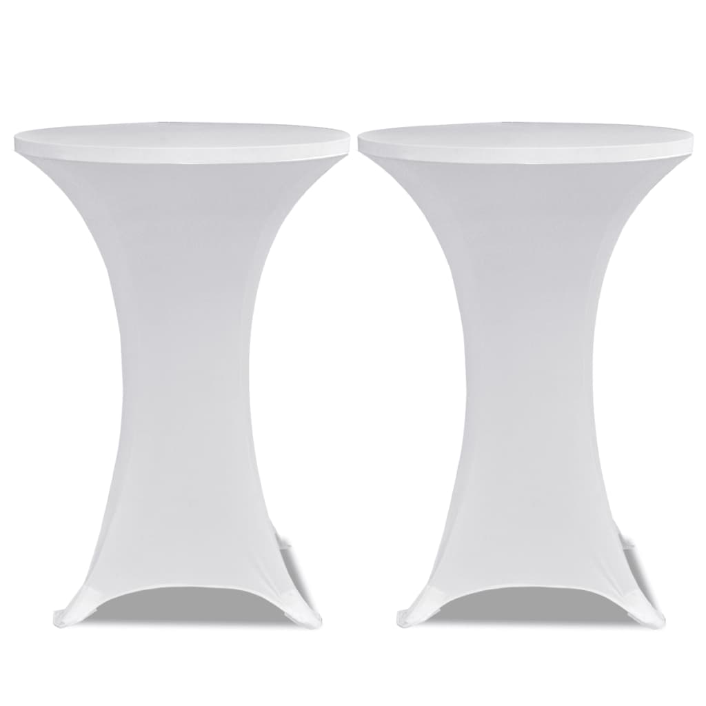 Vidaxl Stand Table Couvercle Stretch Ø60 cm blanc (2 pièces)