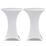 Vidaxl Stand Table Couvercle Stretch Ø60 cm blanc (2 pièces)