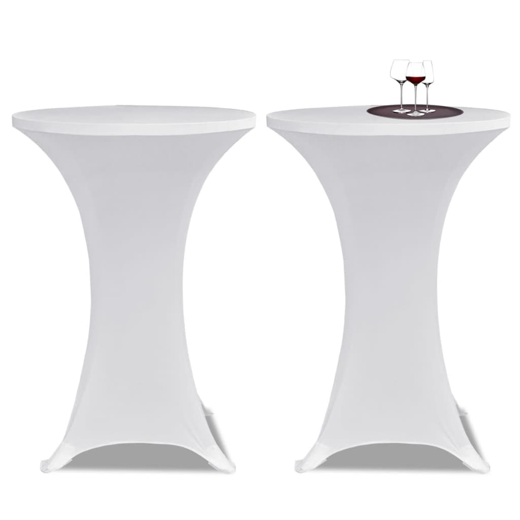 Vidaxl Stand Table Couvercle Stretch Ø60 cm blanc (2 pièces)