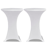VIDAXL STIBLE TABEL COUNDE DEST Ø70CM Weiß (2 Stücke)