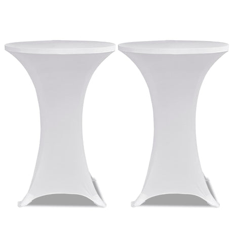 VIDAXL STIBLE TABEL COUNDE DEST Ø70CM Weiß (2 Stücke)