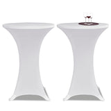 VIDAXL STIBLE TABEL COUNDE DEST Ø70CM Weiß (2 Stücke)