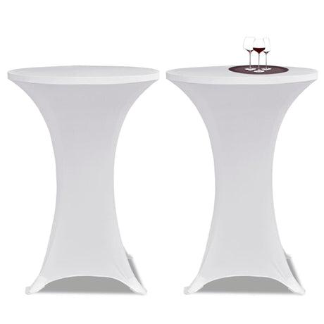 VIDAXL STIBLE TABEL COUNDE DEST Ø70CM Weiß (2 Stücke)