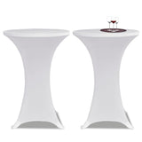 VIDAXL STIBLE TABEL COUNDE DEM Ø80CM Weiß (2 Stücke)