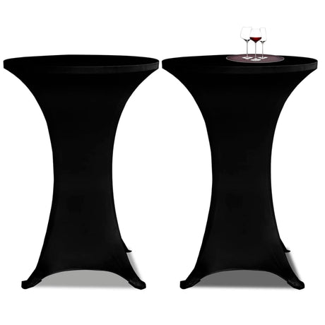 VIDAXL STIBLE TABEL COUNDE DEM Ø60CM Schwarz (2 Stücke)