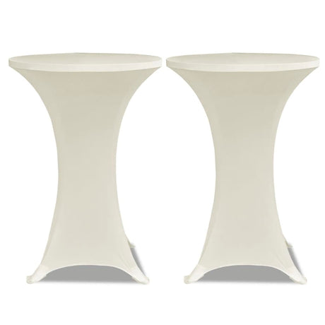 VIDAXL STIBLE Tischabdeckung Ø60cm Creme (2 Stücke)