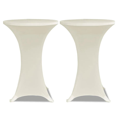 VIDAXL STIBLE TABEL COUND Ø80cm Sahne (2 Stücke)