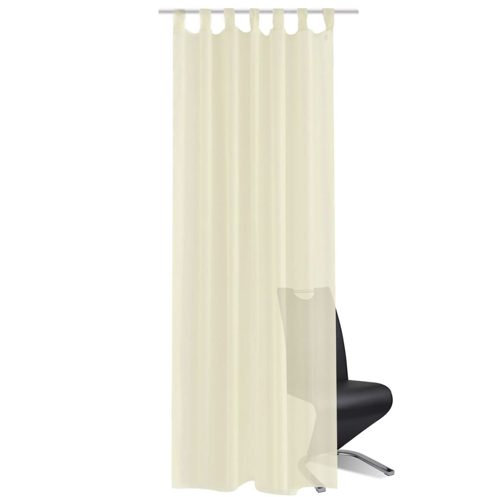 VIDAXL -Vorhänge 2 ST Translucent 140x225 cm Crème
