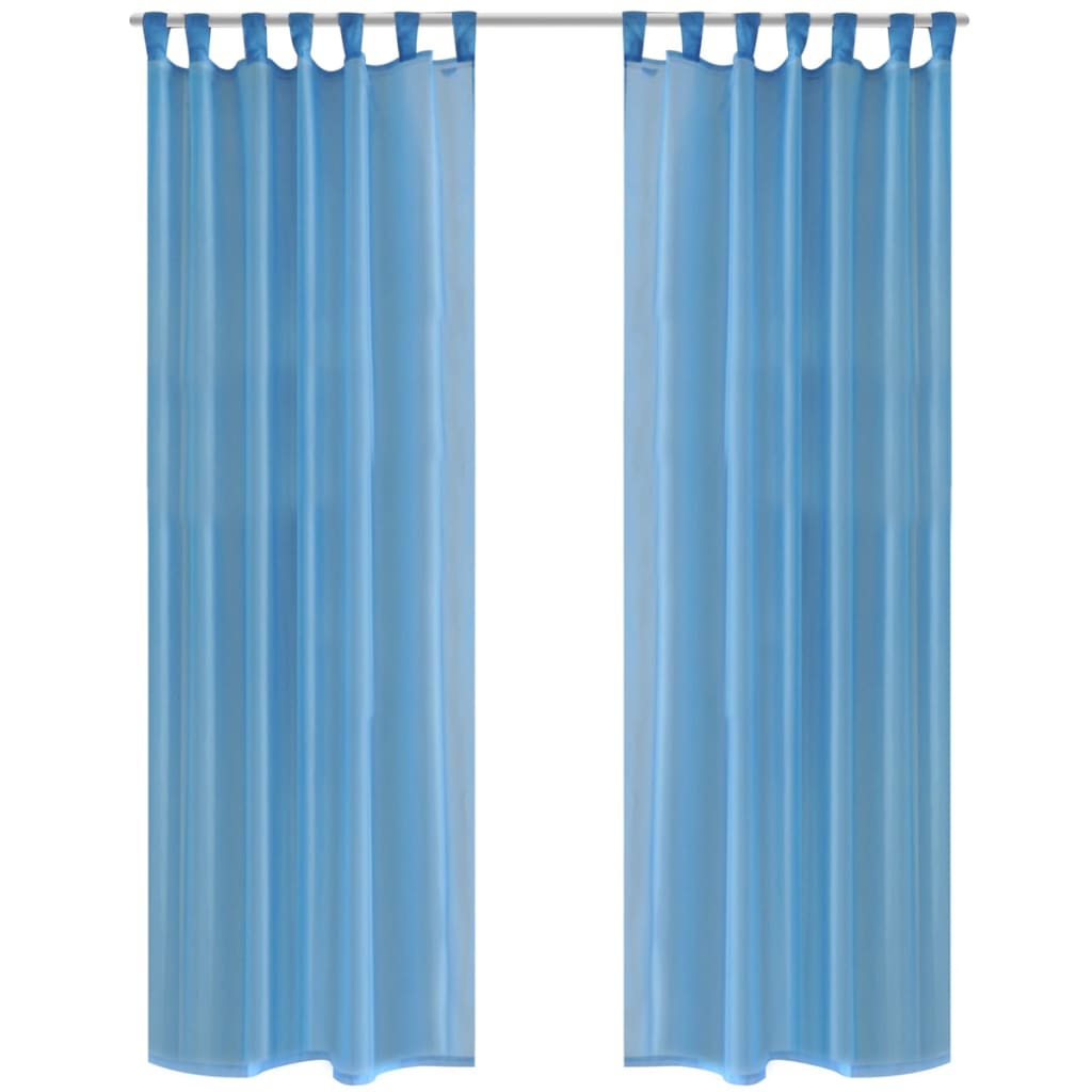 Vidaxl Curtain Turquoise 140x175 cm (2 pezzi)