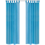 Vidaxl Curtain Turquoise 140x175 cm (2 pezzi)