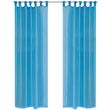 Vidaxl Vorhang türkis 140x225 cm (2 Stücke)
