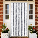 Vidaxl Fly Vorhang 90x220 cm Chenille grau und weiß