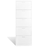 Vidaxl Shoe Cabinet Wood med 5 opbevaringsrum hvidt