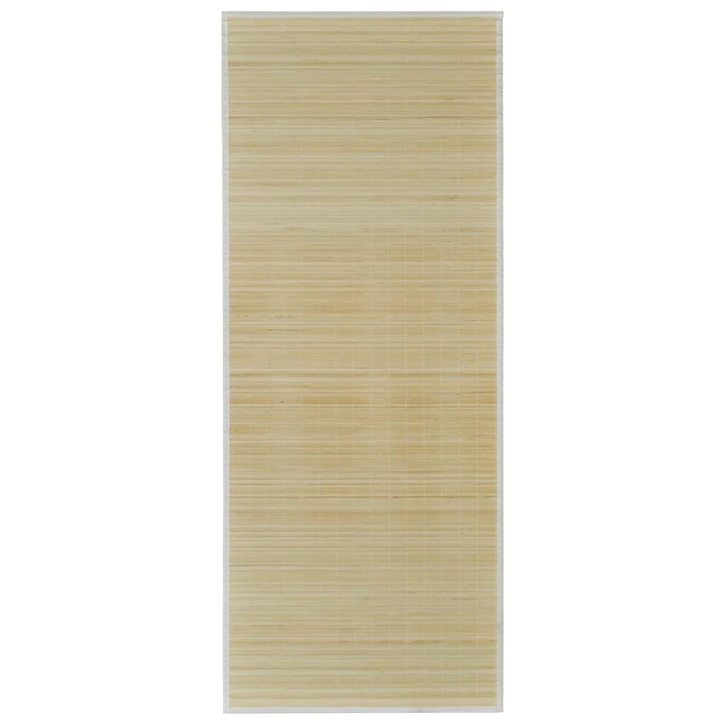 Vidaxl tapis rectangulaire 80x200 cm bambou naturel