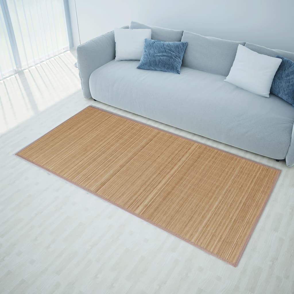 Vidaxl Teppich rechteckig 80x300 cm Bambusbraun