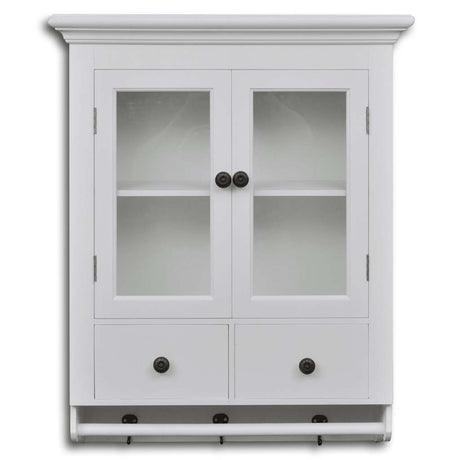 Vidaxl keukenbovenkast met glazen deur hout wit