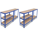 Rack di archiviazione Vidaxl 2 St Blue