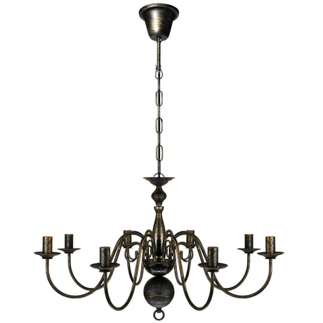 Vidaxl Kronleuchter Black Metal 8 x E14 Lampen