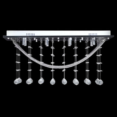 VIDAXL -Deckenlampe mit glitzerndem Glas Kristallperlen 8xg9 29 cm