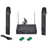 Vidaxl ontvanger met 2 draadloze microfoons vhf