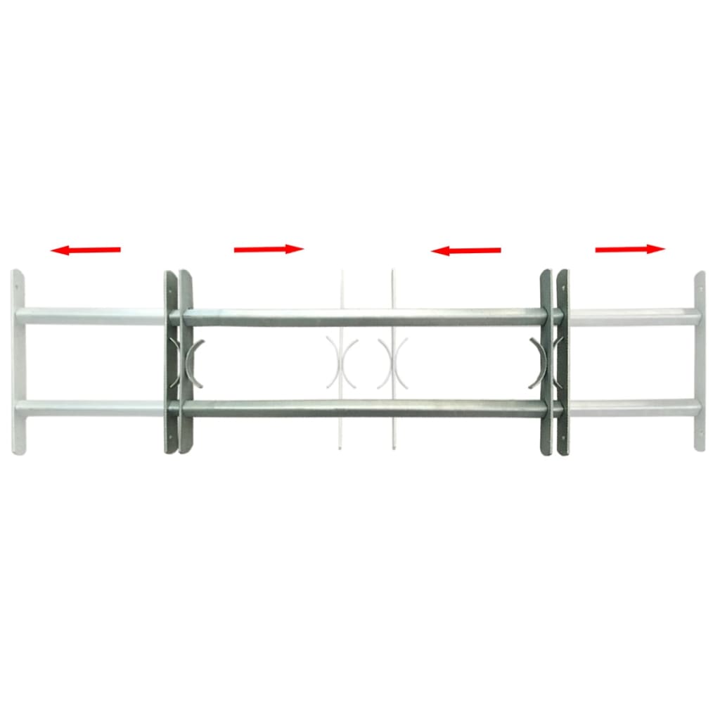 Protezione della finestra Vidaxl Regolabile con 2 rods incrociati 700-1050 mm