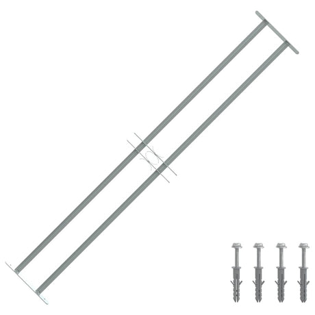 VIDAXL-Fensterschutzschutz mit 2 Cross-Rods 1000-1500 mm einstellbar