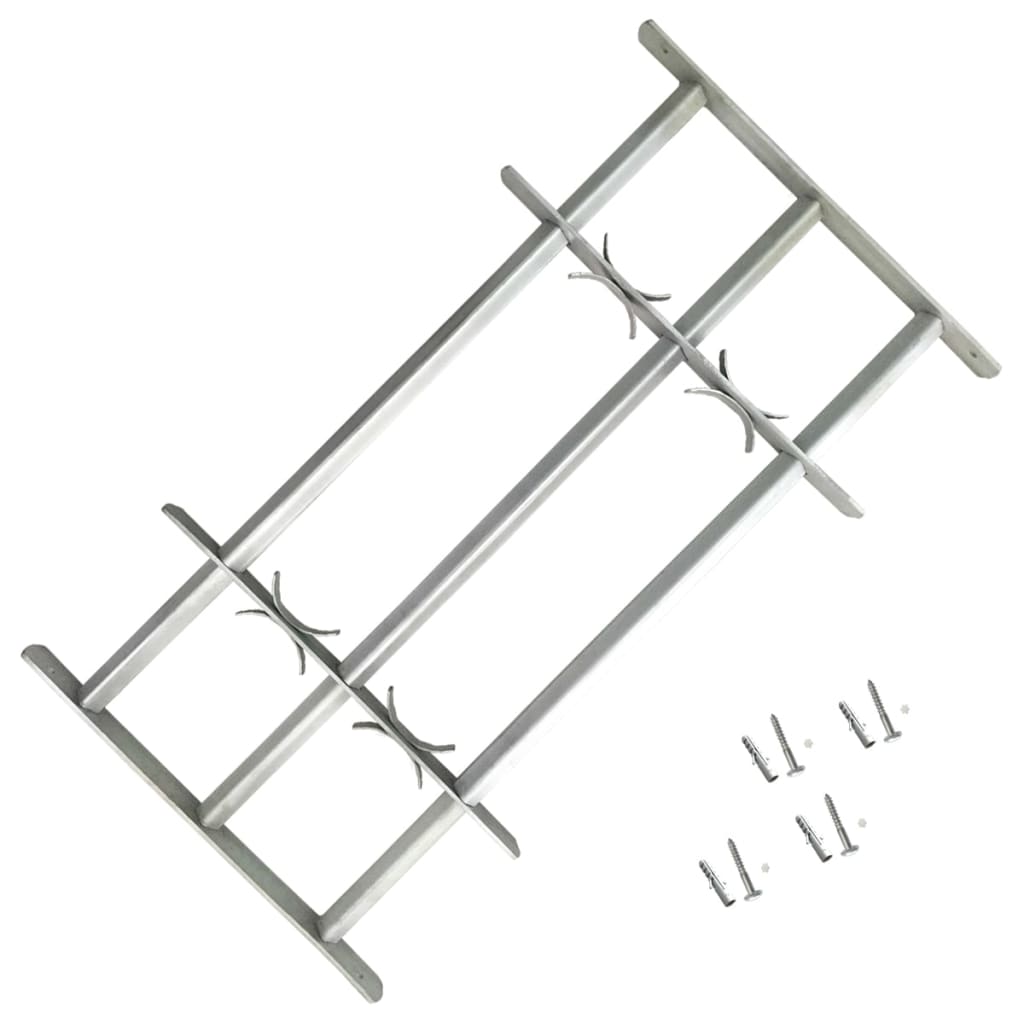 Protezione della finestra Vidaxl Regolabile con 3 rods incrociati 1000-1500 mm