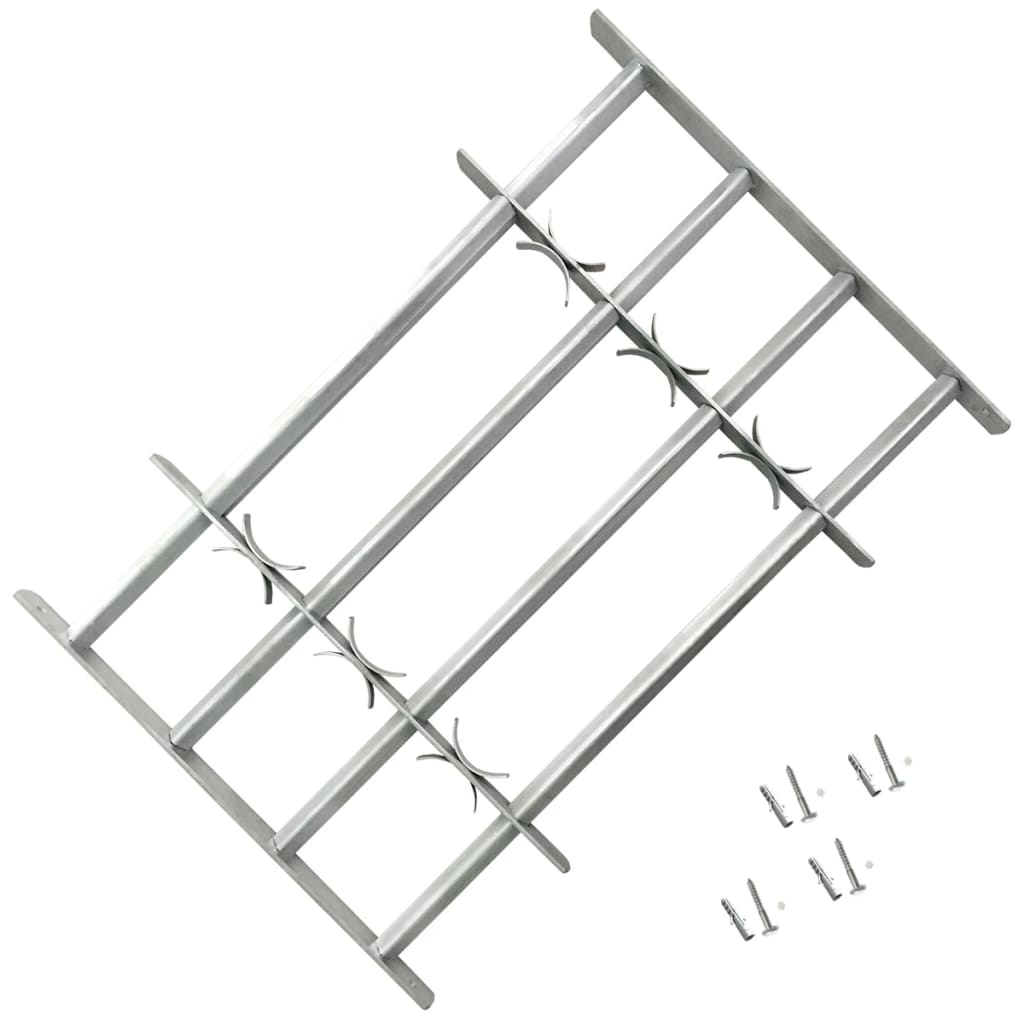 Protezione della finestra Vidaxl Regolabile con 4 rods incrociati 500-650 mm