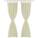 Vidaxl Micro-Satin Curtains with rings 140 x 175 cm 2 pieces (cream)