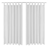 Vidaxl Micro-Satin Curtains with rings 140 x 175 cm 2 pieces (cream)