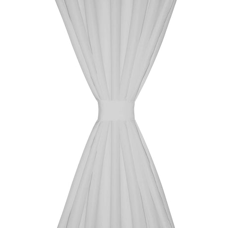 Vidaxl Mikrosatin-Vorhänge mit Ringen 140 x 175 cm 2 Stück (Creme)