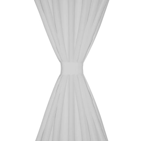 Vidaxl Mikrosatin-Vorhänge mit Ringen 140 x 175 cm 2 Stück (Creme)
