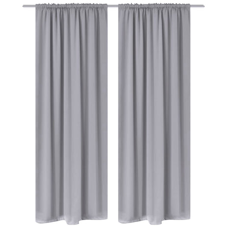 VIDAXL -Vorhänge mit Slots 135 x 245 cm grau 2 STs