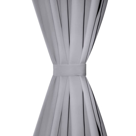 VIDAXL -Vorhänge mit Slots 135 x 245 cm grau 2 STs