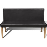 Vidaxl bankje 139,5 cm kunstleer donkerbruin