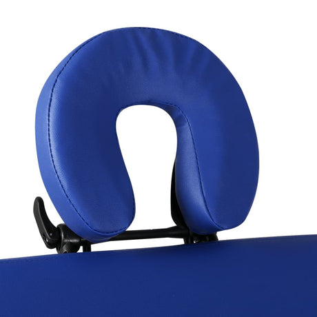 Vidaxl Faltbare Massage Tabelle 3 Zonen mit Holzrahmen (blau)
