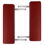 VIDAXL -Massage -Tabelle mit 2 Zonen -Falten -Aluminiumrahmen rot