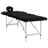 VIDAXL -Massage -Tabelle mit 4 Zonen falten Aluminiumrahmen schwarz