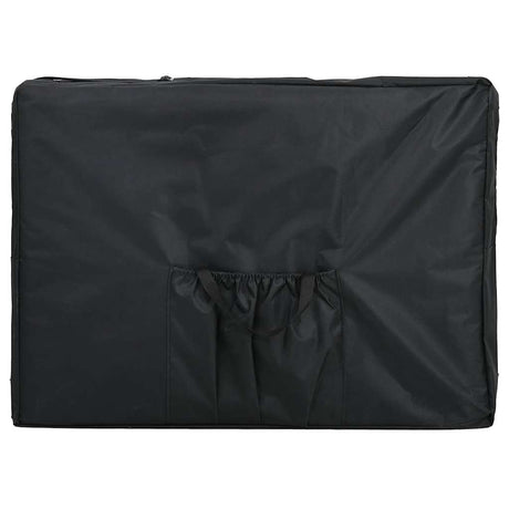 VIDAXL -Massage -Tabelle mit Aluminiumrahmen zusammenklappbar (vier Teile Creme weiß)