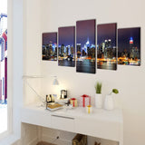 Vidaxl Canvas stenski tisk set barvito York Skyline 100 x 50 cm