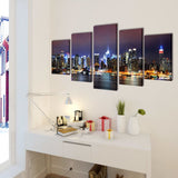 Vidaxl lerret veggtrykk sett fargerik York skyline 200 x 100 cm