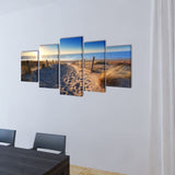 Vidaxl Canvas Wall pressure Say Sandy beach 100 x 50 cm