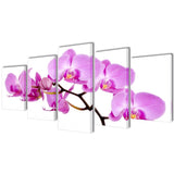 VIDAXL -Leinwand Wanddruck Set Orchid 200 x 100 cm