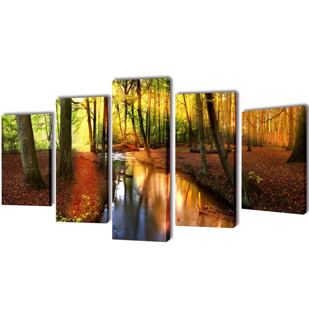 Vidaxl Wanddruckset Wald 200 x 100 cm