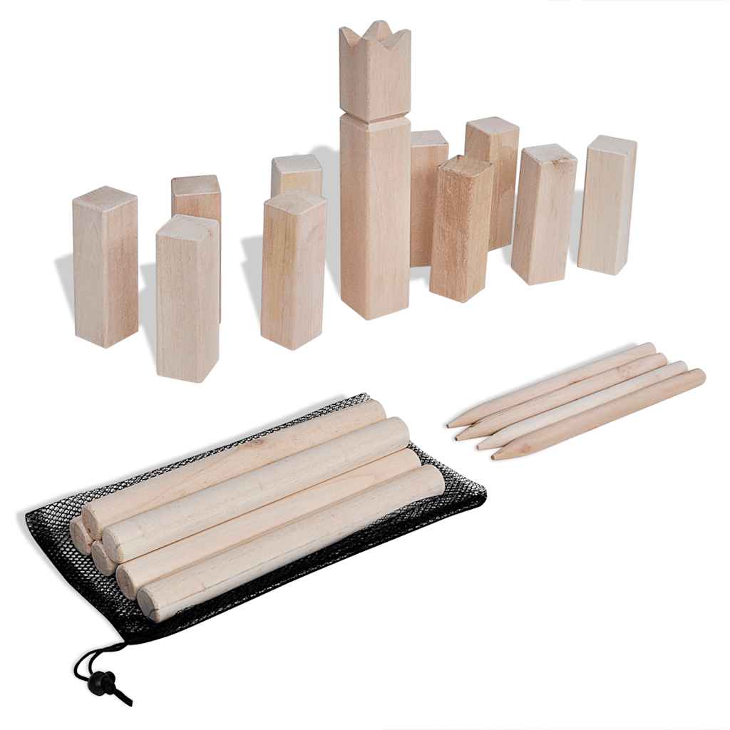 Vidaxl Holzkubb -Spielset