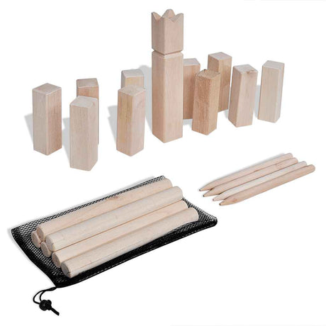 Vidaxl Holzkubb -Spielset